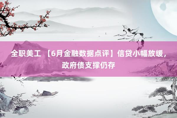 全职美工 【6月金融数据点评】信贷小幅放缓，政府债支撑仍存